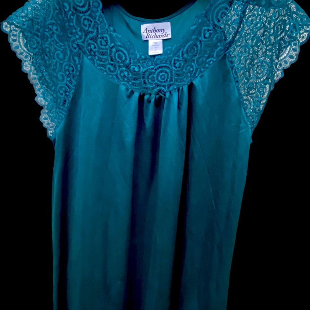 Anthony Richards Teal Lace Nightgown